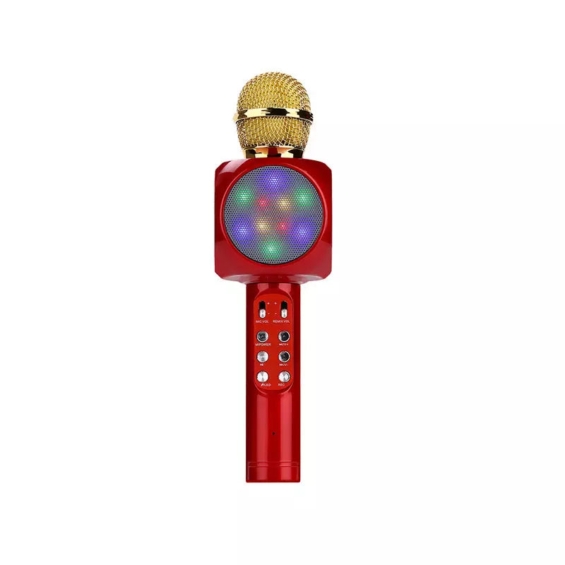 Micrófono Inalámbrico Con Parlante Y Luces Rgb Para Niños