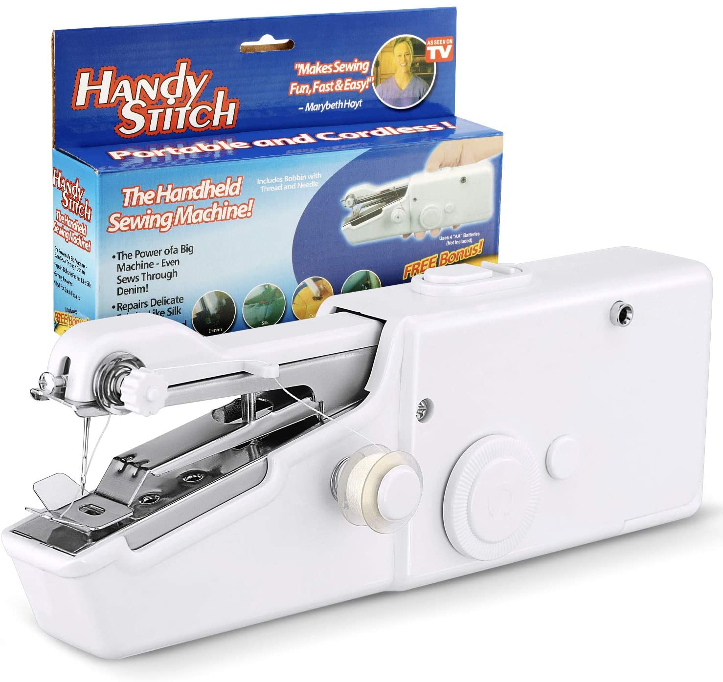 Mini Maquina De Coser Portátil Manual A Pilas