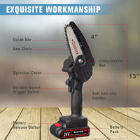 Mini Motosierra Inalámbrica De Mano Portátil Profesional