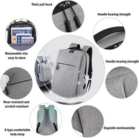 Mochila Resistente Anti Robo Impermeable Puerto Usb