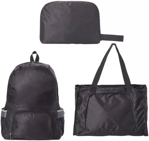 Mochila Bolso Impermeable Plegable 2 En 1 Portátil 25l