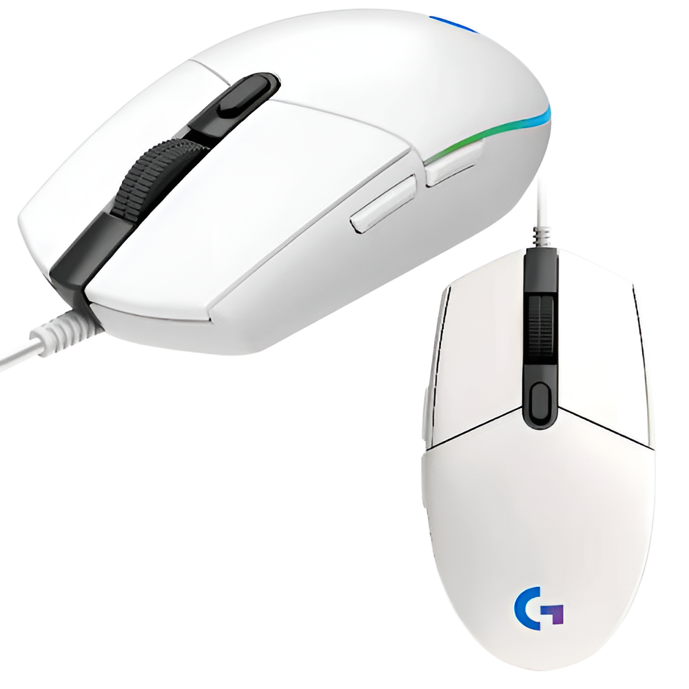 Mouse Cableado Logitech G203 Gaming Rgb Usb Color Blanco