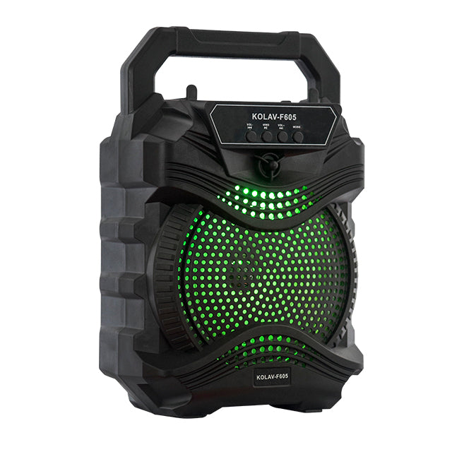 Parlante Kolav Bluetooth Activo F605 Luces Rgb Fm Portátil