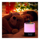 Parlante Reloj Despertador Bluetooth Veladora Rgb Recargable