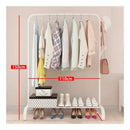 Perchero De Metal Blanco Resistente Con 4 Ganchos 110x150cm