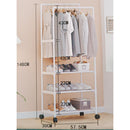 Perchero Metal Doble Con Zapatero Resistente 58x30x148 Cm®