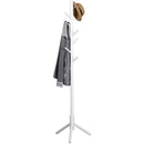 Perchero Madera Bambu De Pie 175x42cm Color Blanco
