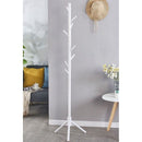 Perchero Madera Bambu De Pie 175x42cm Color Blanco