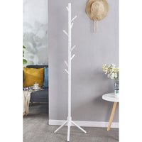 Perchero Madera Bambu De Pie 175x42cm Color Blanco