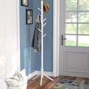 Perchero Madera Bambu De Pie 175x42cm Color Blanco