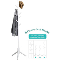 Perchero Madera Bambu De Pie 175x42cm Color Blanco