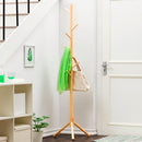 Perchero Madera Bambu De Pie 175x42cm Color Claro