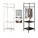 Perchero Esquinero Metálico Resistente 2 Estantes 180x45cm®