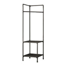 Perchero Esquinero Metálico Resistente 2 Estantes 180x45cm®