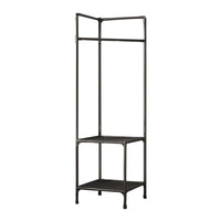 Perchero Esquinero Metálico Resistente 2 Estantes 180x45cm®