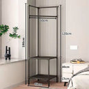 Perchero Esquinero Metálico Resistente 2 Estantes 180x45cm®