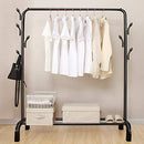Perchero De Metal Negro Resistente 150x152cm Con Ganchos