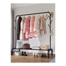 Perchero De Metal Negro Resistente 150x152cm Con Ganchos