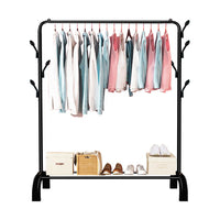 Perchero De Metal Negro Resistente 150x152cm Con Ganchos