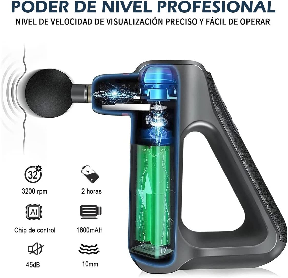 Pistola De Masajes Profesional Triangular Recargable