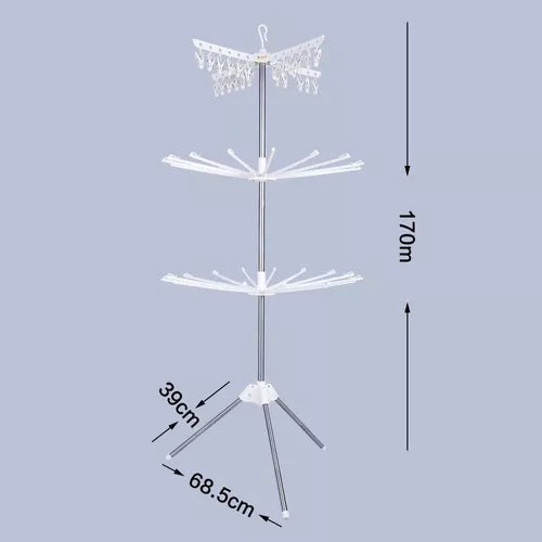 Tendedero De Ropa Plegable 3 Niveles Compacto