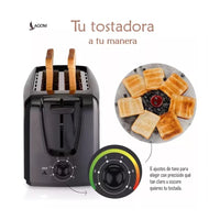 Tostadora De Pan Eléctrica 900w Inoxidable 2 Ranura 7 Nivel®