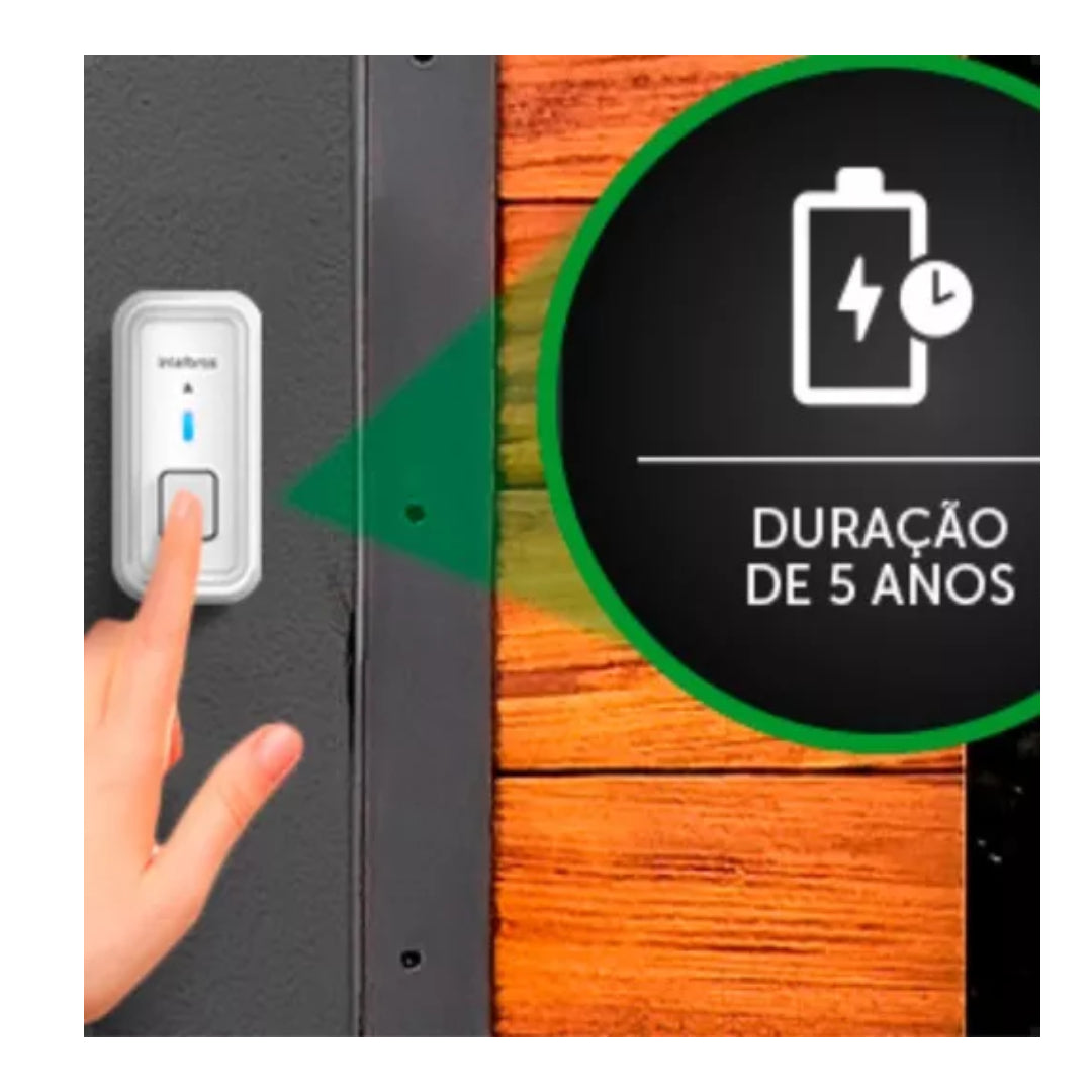 Timbre Inalámbrico Intelbras Para Exteriores Con Toma De Batería De 5 Años