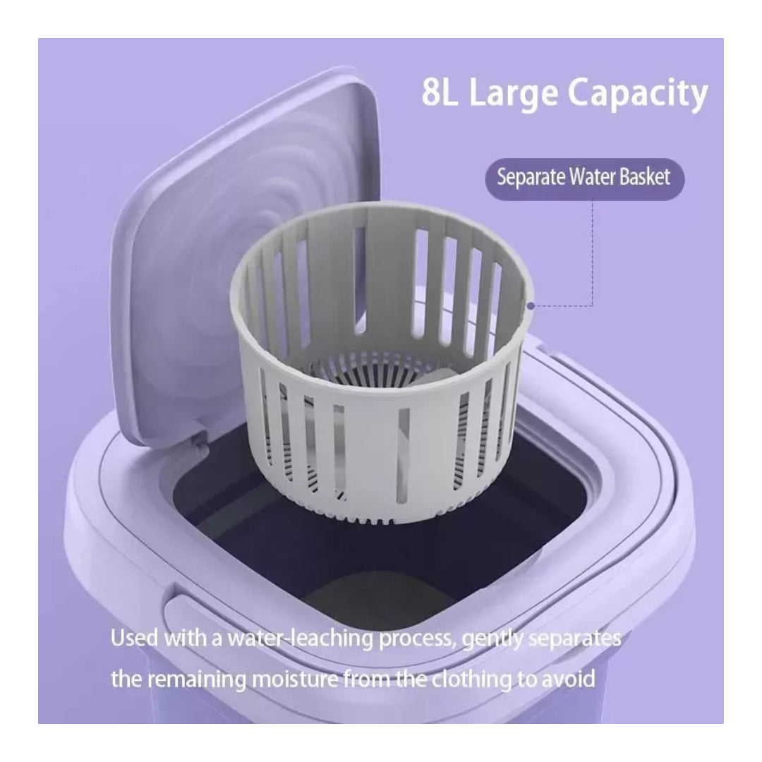 Mini Lavarropas Lavadora Plegable Portátil Para Ropa 8.5lt®