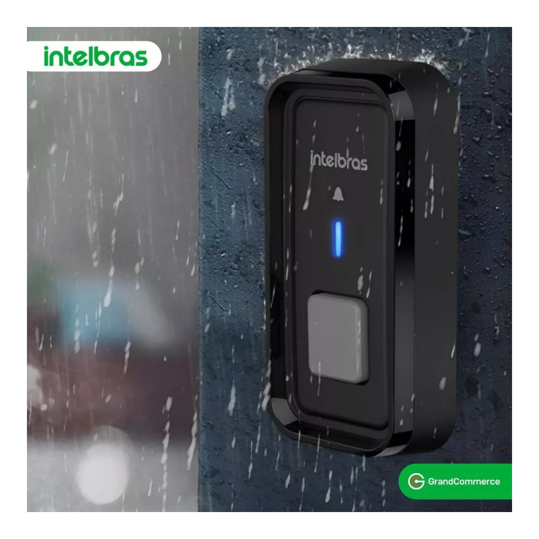 Timbre Inalámbrico Intelbras Black Cib 101, Color Negro, 110 V/220 V