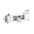 Rack Tv Madera Minimalista 3 Cajones 4 Estantes 140cm®
