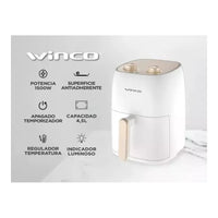 Freidora Sin Aceite Winco W-130 De 4.5l Color Blanco 220v