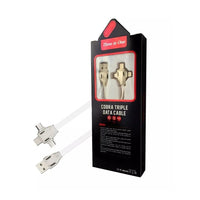 Cable 3 En 1 Micro Usb, Tipo C, Compatible Lightning 1.2m®