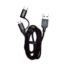 Cable Usb 2 En 1, Micro Usb Y Tipo C, 1 Metro 2.4 A