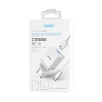Cargador De Pared 2.4a Con Una Salida Usb + Cable Micro Usb®