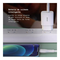 Cargador De Pared 2.4a Con Una Salida Usb + Cable Micro Usb®