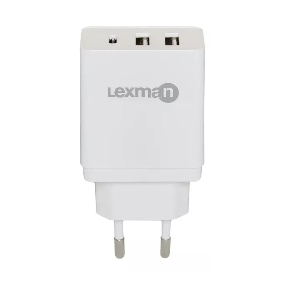 Cargador De Pared Treqa 38w 2 Usb + Tipo C 3.0 Carga Rápida®
