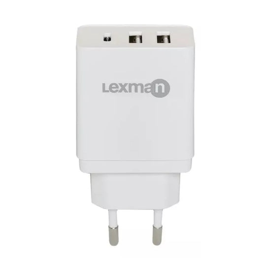 Cargador De Pared Treqa 38w 2 Usb + Tipo C 3.0 Carga Rápida®