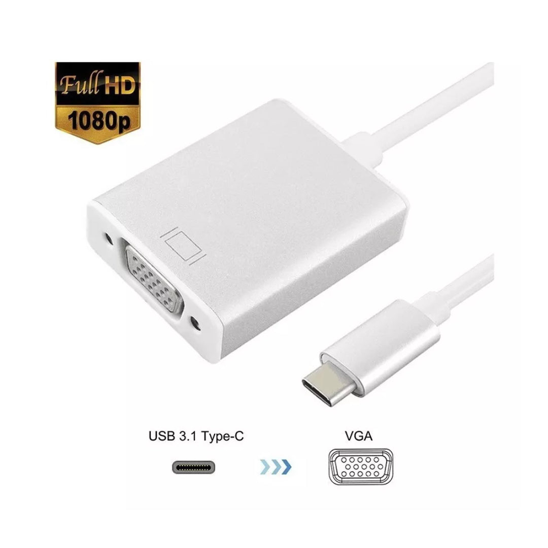 Cable Adaptador Usb 3.1 Tipo C A Vga Para Proyector, Pc N05®