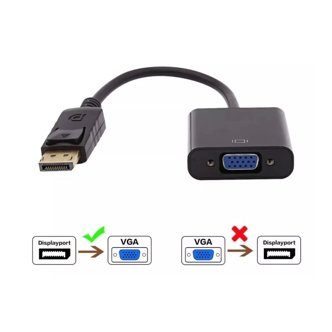 Cable Adaptador De Convertidor De Vídeo Analógico Displayport P/ Vga