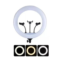 Aro Luz Led Profesional 36cm Con 3 Soportes Para Celular®