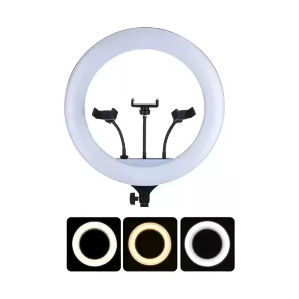 Aro de Luz 36cm con 3 Soportes para celular y Trípode de 2.1 metros®