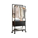 Perchero Doble Metal Resistente Con Zapatero 58x30x148 Cm®