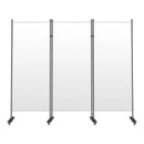 Biombo Separador 3 Paneles 226x185cm Poliéster Con Ruedas®