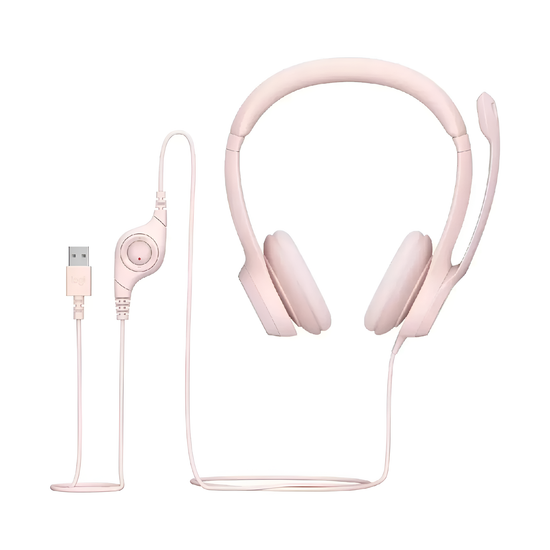 Auriculares Usb-a Logitech H390 Rosa