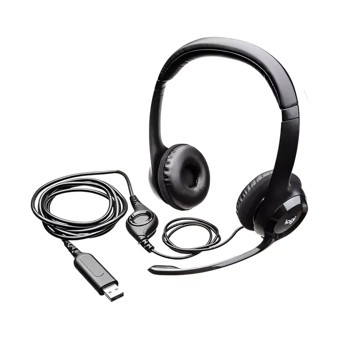 Auriculares Logitech H390 Con Micrófono Usb Color Negro