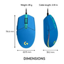 Mouse Gamer Logitech G203 Usb 8000dpi 6 Botones Color Azul