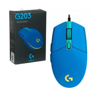 Mouse Gamer Logitech G203 Usb 8000dpi 6 Botones Color Azul