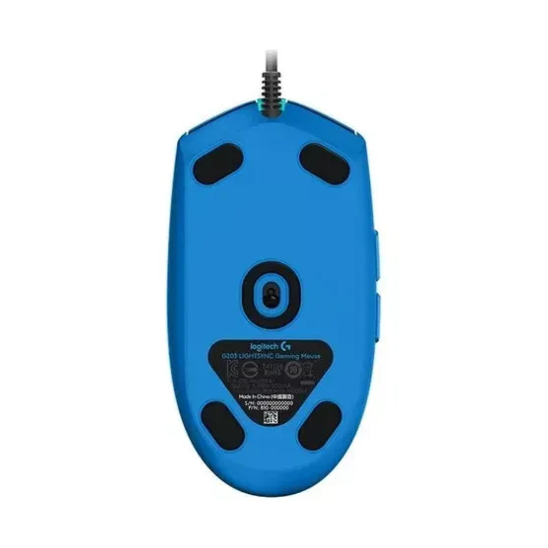 Mouse Gamer Logitech G203 Usb 8000dpi 6 Botones Color Azul