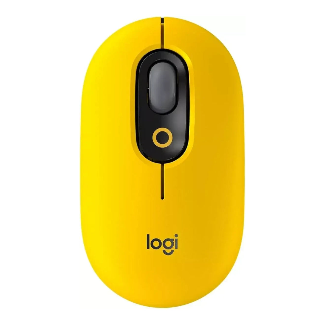 Mouse Logitech Inalámbrico Pop 910 Color Blast Yellow