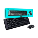 Kit Teclado Y Mouse Inalámbrico Logitech Mk220 Color Negro